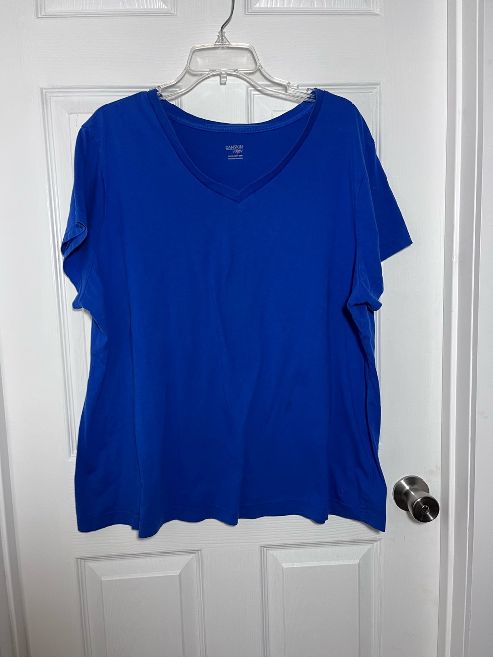 Danskin Now Royal Blue V-Neck Short Sleeve Tee